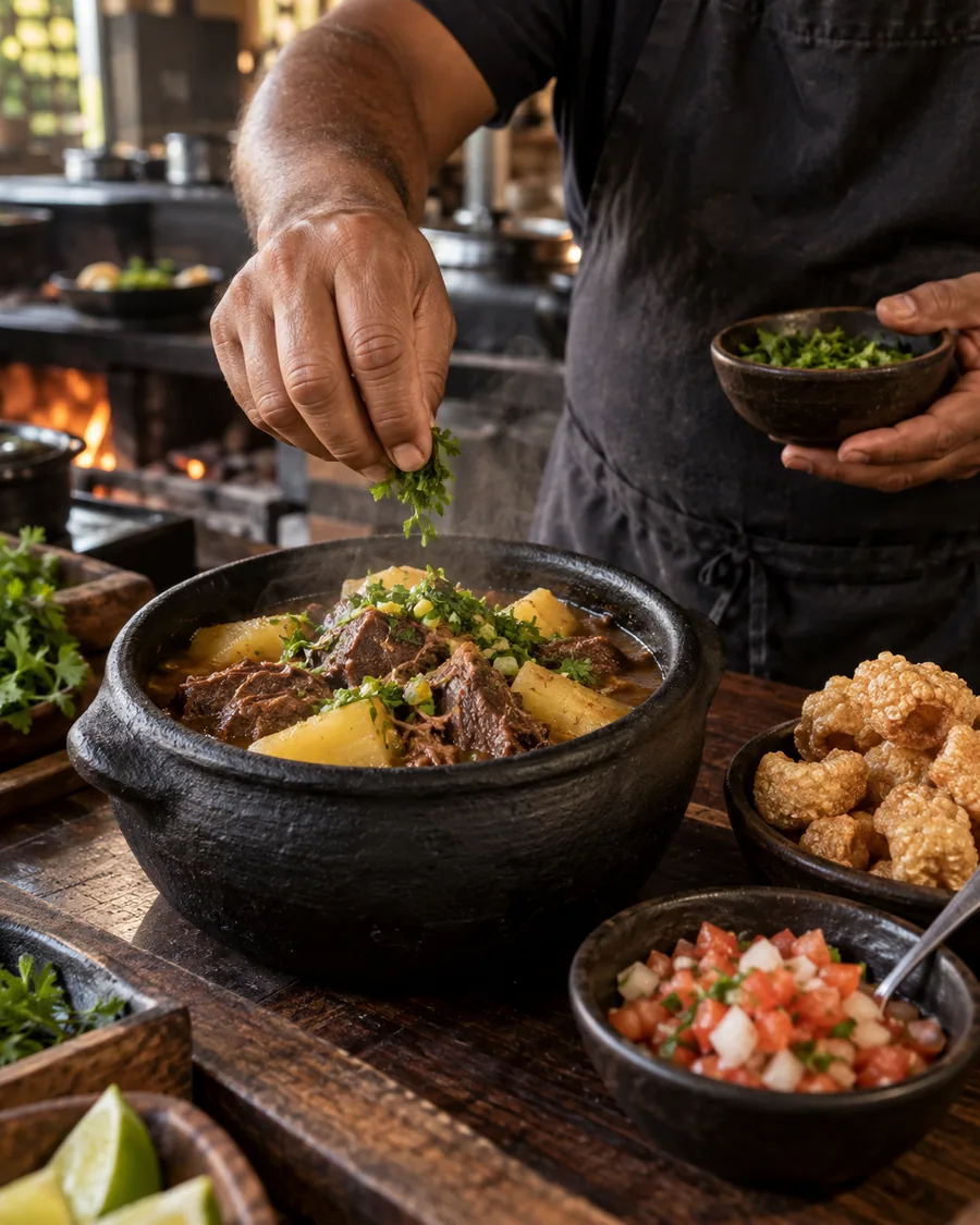Preparo artesanal de comida caipira em panela de barro